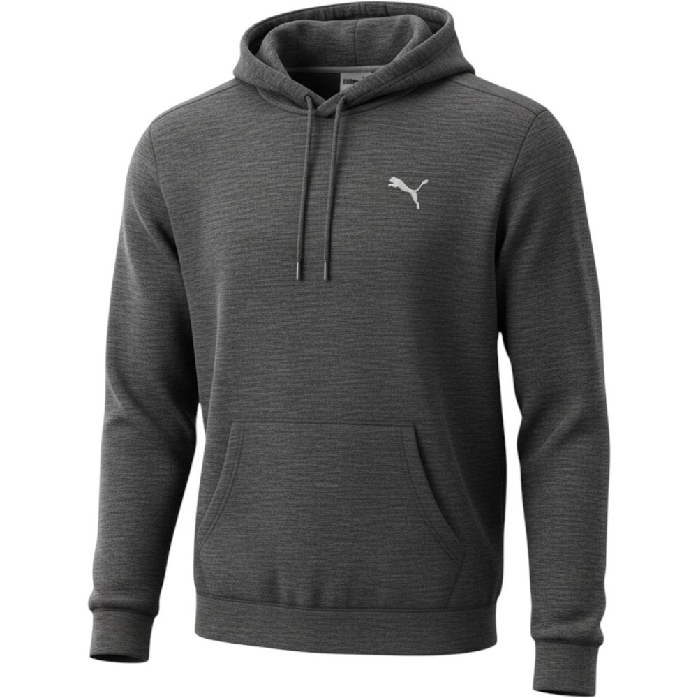 Puma Hoodie Mens Medium Gray Excellent Space Dye Athletic Pullover 679577-01